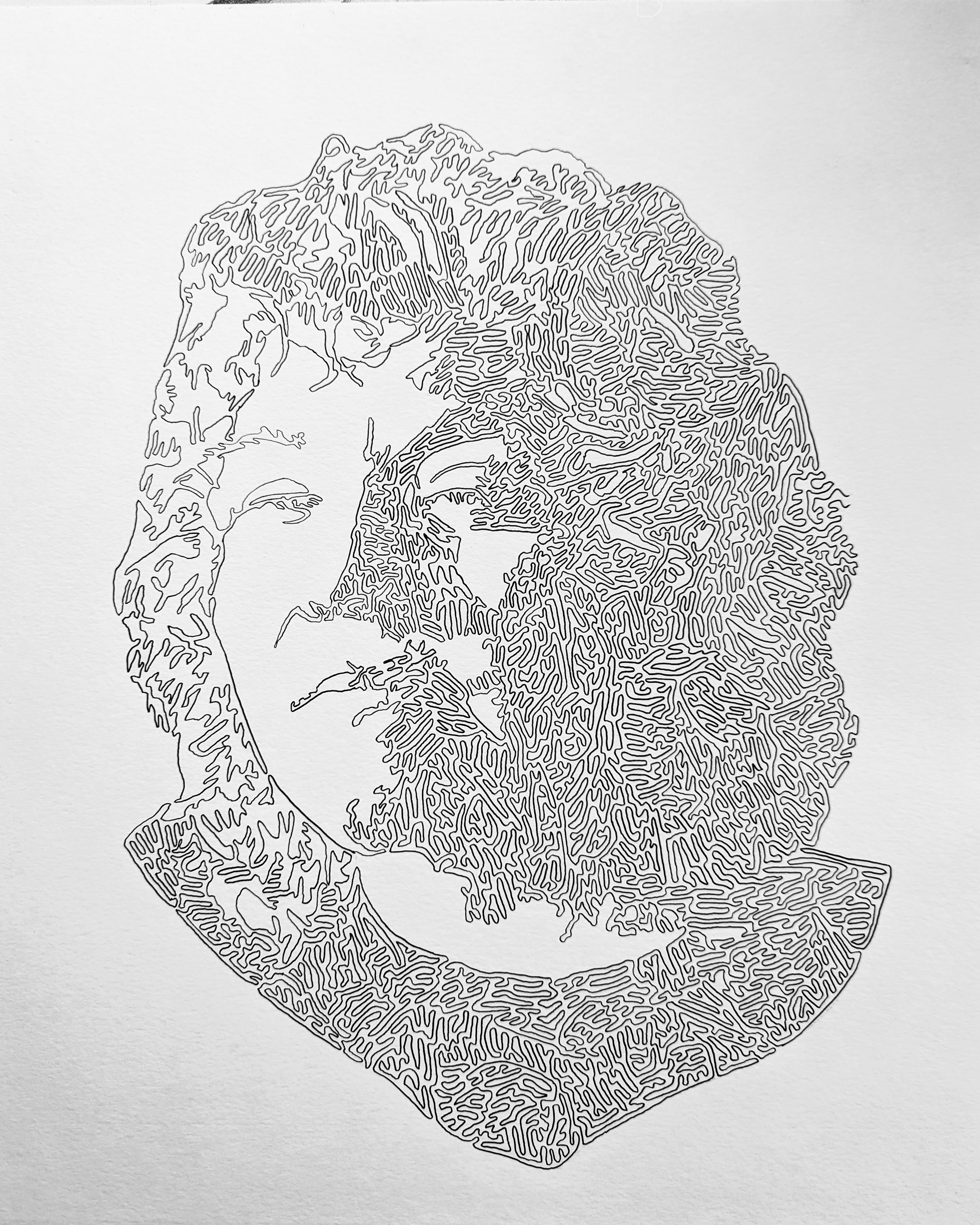 Line drawing of Em
